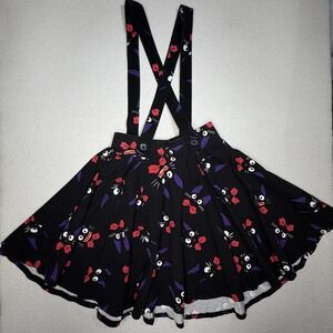 Her Universe Kiki's Delivery Service Skirt Womens Small Black Jiji Cat Skater